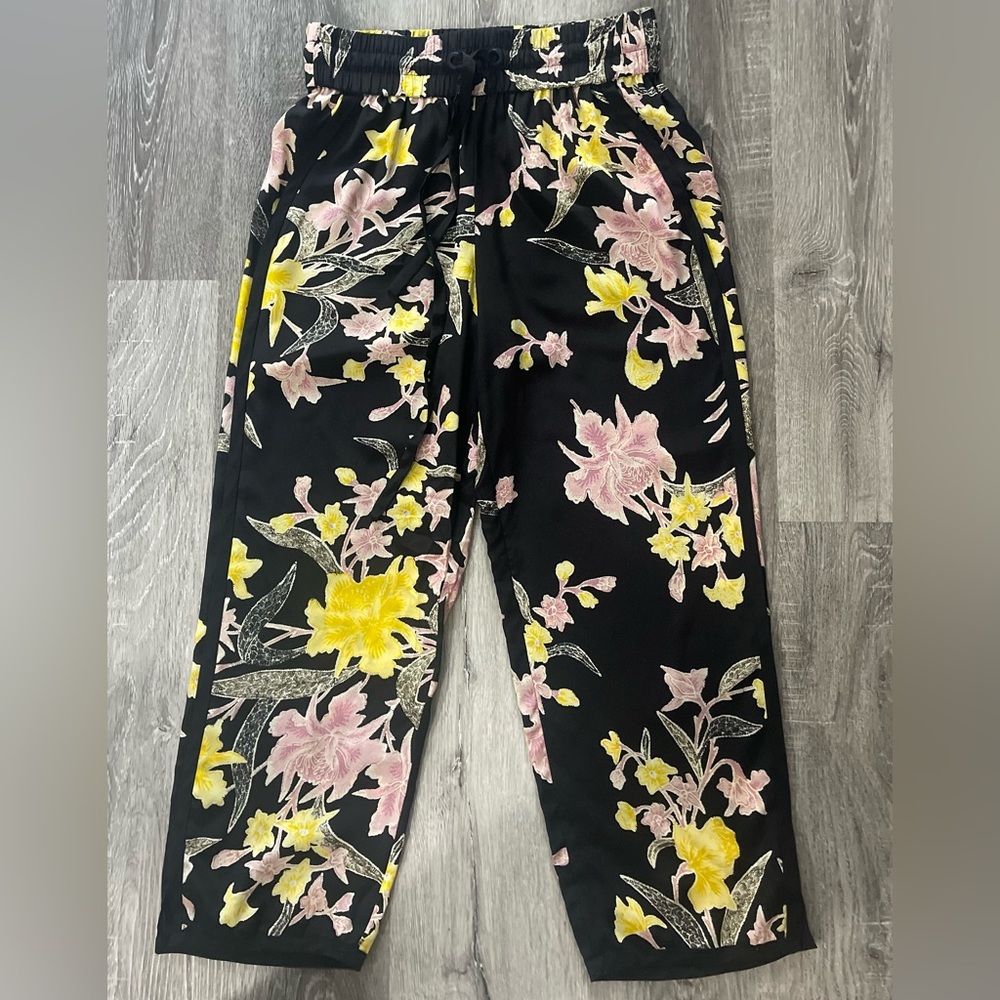 DVF silk cropped drawstring pants